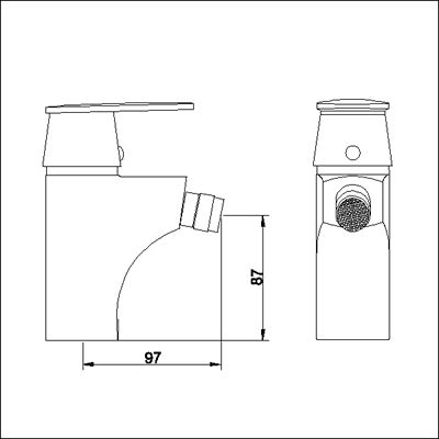 Additional image for Single lever mono bidet mixer faucet.