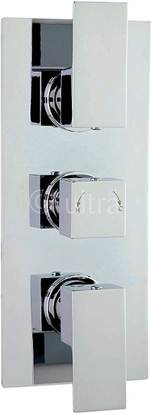 Additional image for Triple Concealed Thermostatic Shower Valve (Chrome).