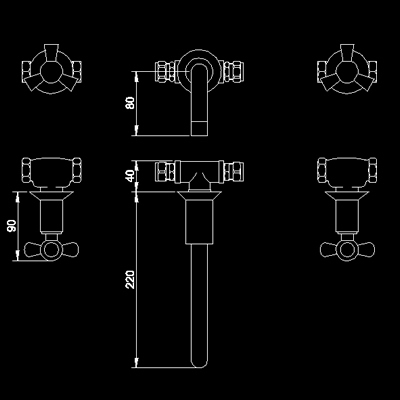 Additional image for Wall mounted basin mixer