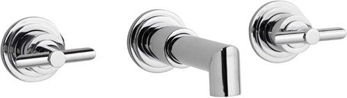 Additional image for T-Bar 3 Faucet Hole Wall Mounted Bath Mixer Faucet.