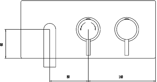 Additional image for Wall Mounted Thermostatic Basin Faucet (Chrome).