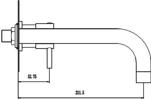 Additional image for Wall Mounted Thermostatic Basin Faucet (Chrome).