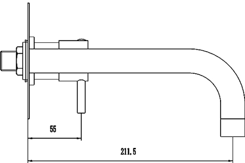 Additional image for Wall Mounted Thermostatic Triple Bath Filler Faucet (Chrome).