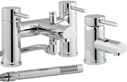 Additional image for Basin & Bath Shower Mixer Faucet Set (Free Shower Kit).