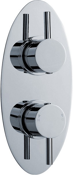 Additional image for Twin Concealed Thermostatic Shower Valve (Chrome).