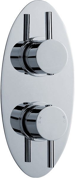 Additional image for 3/4" Twin Concealed Thermostatic Shower Valve With Diverter.