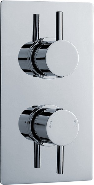 Additional image for Twin Concealed Thermostatic Shower Valve (Chrome).