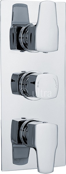 Additional image for Triple Concealed Thermostatic Shower Valve (Chrome).