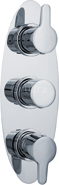 Additional image for Triple Concealed Thermostatic Shower Valve (Chrome).