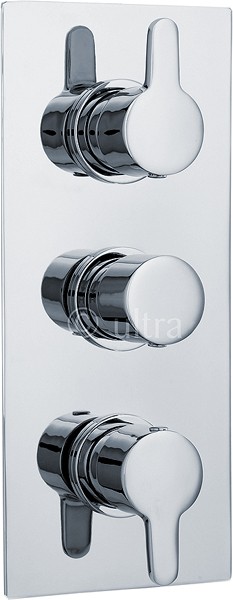 Additional image for Triple Concealed Thermostatic Shower Valve (Chrome).