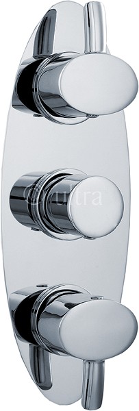 Additional image for Triple Concealed Thermostatic Shower Valve (Chrome).