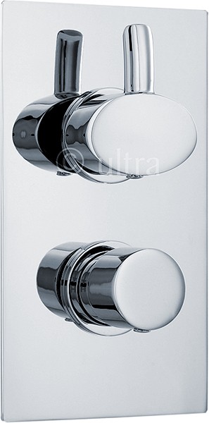 Additional image for Twin Concealed Thermostatic Shower Valve (Chrome).