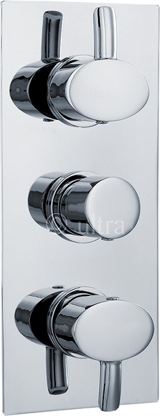 Additional image for Triple Concealed Thermostatic Shower Valve (Chrome).