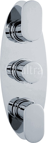 Additional image for Triple Concealed Thermostatic Shower Valve (Chrome).