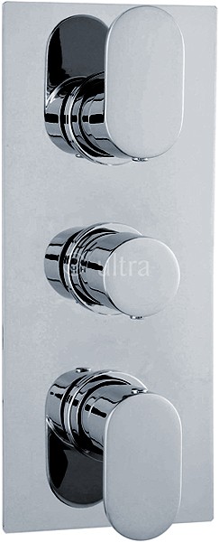 Additional image for Triple Concealed Thermostatic Shower Valve (Chrome).