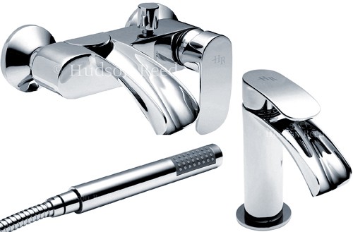 Additional image for Basin & Wall Mounted Bath Shower Mixer Faucet Set.