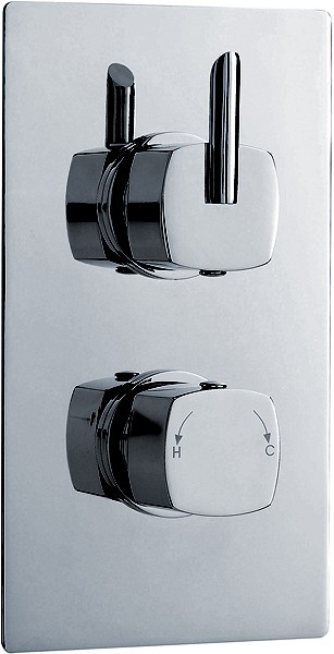 Additional image for Twin Concealed Thermostatic Shower Valve (Chrome).