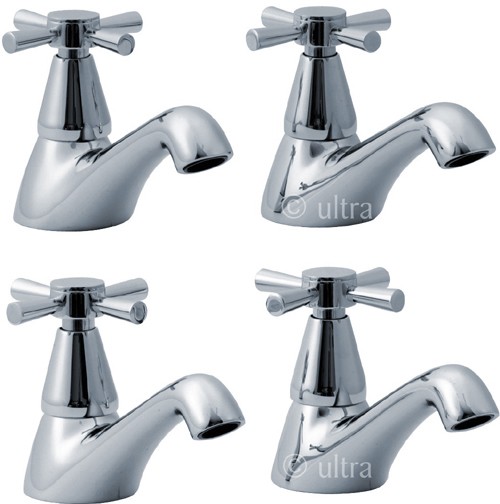 Additional image for Basin & Bath Faucet Set (Chrome).