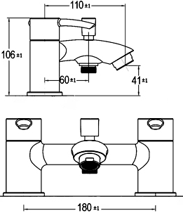 Additional image for Bath Shower Mixer Faucet With Shower Kit (Chrome).