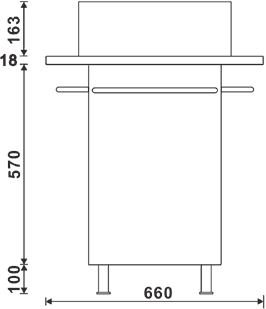 Additional image for Vanity Unit With Granite Top & Basin. 833x660mm.