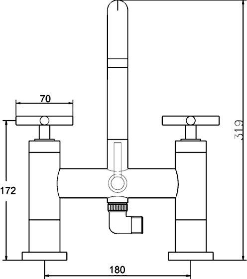 Additional image for Basin & Bath Shower Mixer Faucet Set (Free Shower Kit).