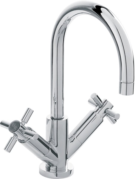 Additional image for Basin Faucet With Large Spout, Waste & Cross Handles.
