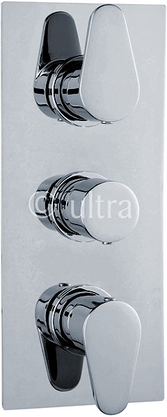 Additional image for Triple Concealed Thermostatic Shower Valve (Chrome).