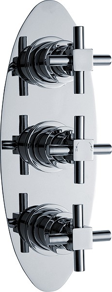 Additional image for Triple Concealed Thermostatic Shower Valve (Chrome).