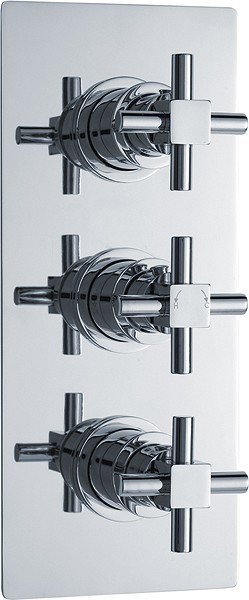 Additional image for Triple Concealed Thermostatic Shower Valve (Chrome).