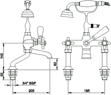 Additional image for Basin & Bath Shower Mixer Faucet Set (Free Shower Kit).