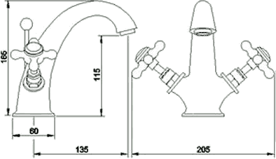 Additional image for Basin & Bath Shower Mixer Faucet Set (Free Shower Kit).