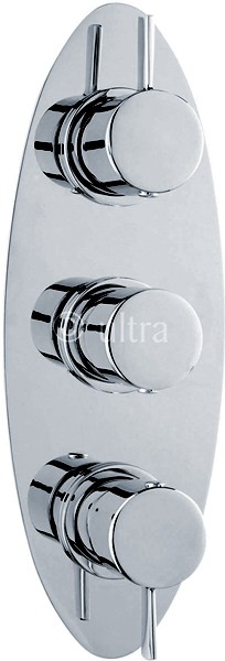 Additional image for Triple Concealed Thermostatic Shower Valve (Chrome).