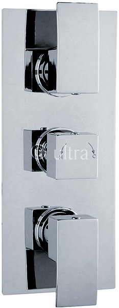 Additional image for Triple Concealed Thermostatic Shower Valve (Chrome).