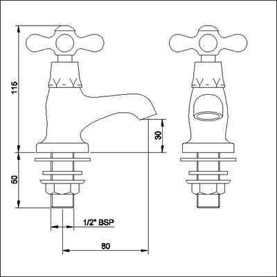 Additional image for Basin Faucets (Pair, Chrome)