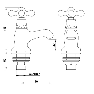Additional image for Bath Faucets (Pair, Chrome)