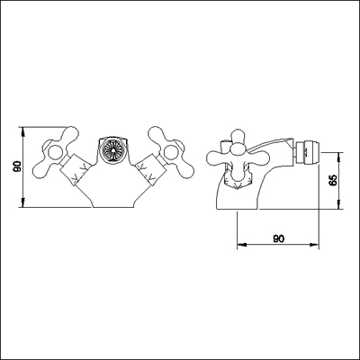 Additional image for Mono Bidet Mixer + Pop Up Waste (Chrome)