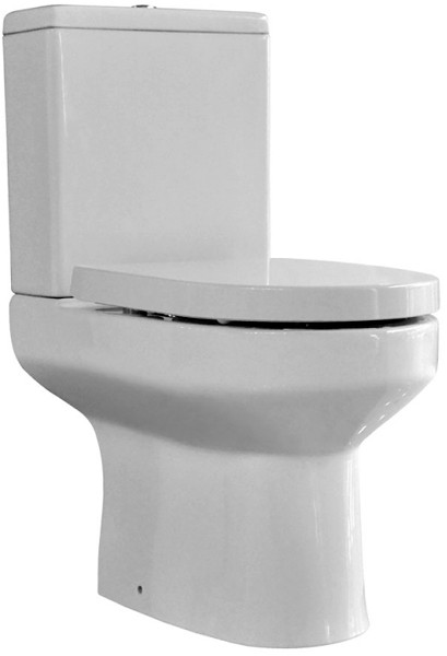 Additional image for Modern Toilet With Push Flush Cistern & Seat.