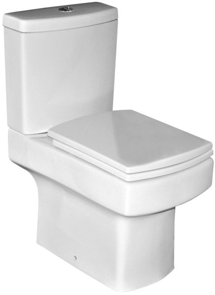 Additional image for Modern Toilet With Push Flush Cistern & Seat.