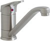 Astracast Single Lever Finesse monoblock kitchen faucet in brushed steel.