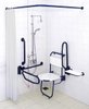 Arley Doc M Shower Pack With Blue Grab Rails.