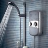 Bristan Electric Showers 10.4Kw Electric Shower & Riser Rail Kit, Matt Chrome.