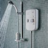 Bristan Electric Showers 10.4Kw Electric Shower With Riser Rail Kit In White.