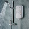 Bristan Electric Showers 8.5Kw Electric Shower With Riser Rail Kit In White.