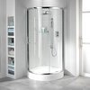 Bristan Java 950mm Quadrant Shower Enclosure & Tray (Sliding Door, Silver).