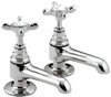 Bristan 1901 Basin Faucets, Chrome Plated.