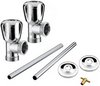 Bristan Heating Angled Standard Radiator Valves Pack (Chrome).