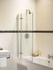 Image Coral silver 2 panel inline bath screen (right handed)