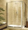 Image Ultra 1200x760 bow shaped jumbo shower enclosure with shower tray.