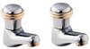 Deva Senate Basin Faucets (Pair, Chrome And Gold).