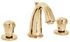 Deva Senate 3 Hole Basin Mixer Faucet With Pop Up Waste (Gold).